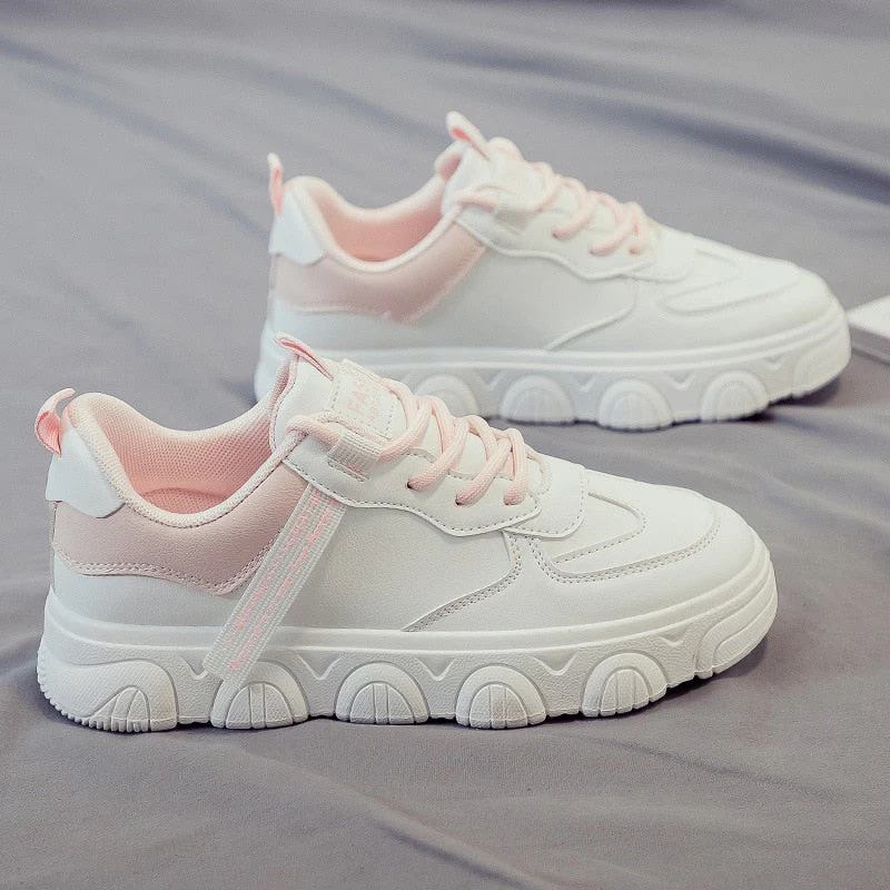 Designer Platform Running Sneakers Women  Tennis shoes Woman Walking Chunky Sneakers white Casual Slip on Vulcanized Shoes - Deanwangkt