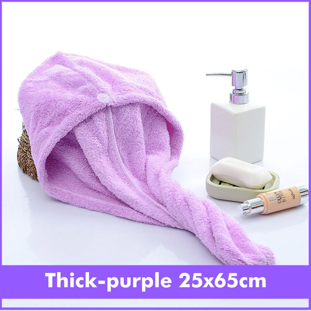 HULIANFU Rapid Drying Hair Towel Microfiber Soft Skin Friendly Warp Hat Quickly Hair Drying Cap Bath Tool Shower Towel Women Lady Toallas - Deanwangkt