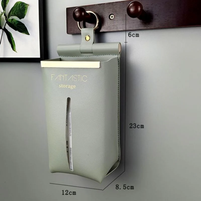 HULIANFU Leather PU Tissue Box Simple Toilet Tissue Bag Car Tissue Holder Removable Hanging Home Decorative Tissue Cover Kitchen Storage - Deanwangkt