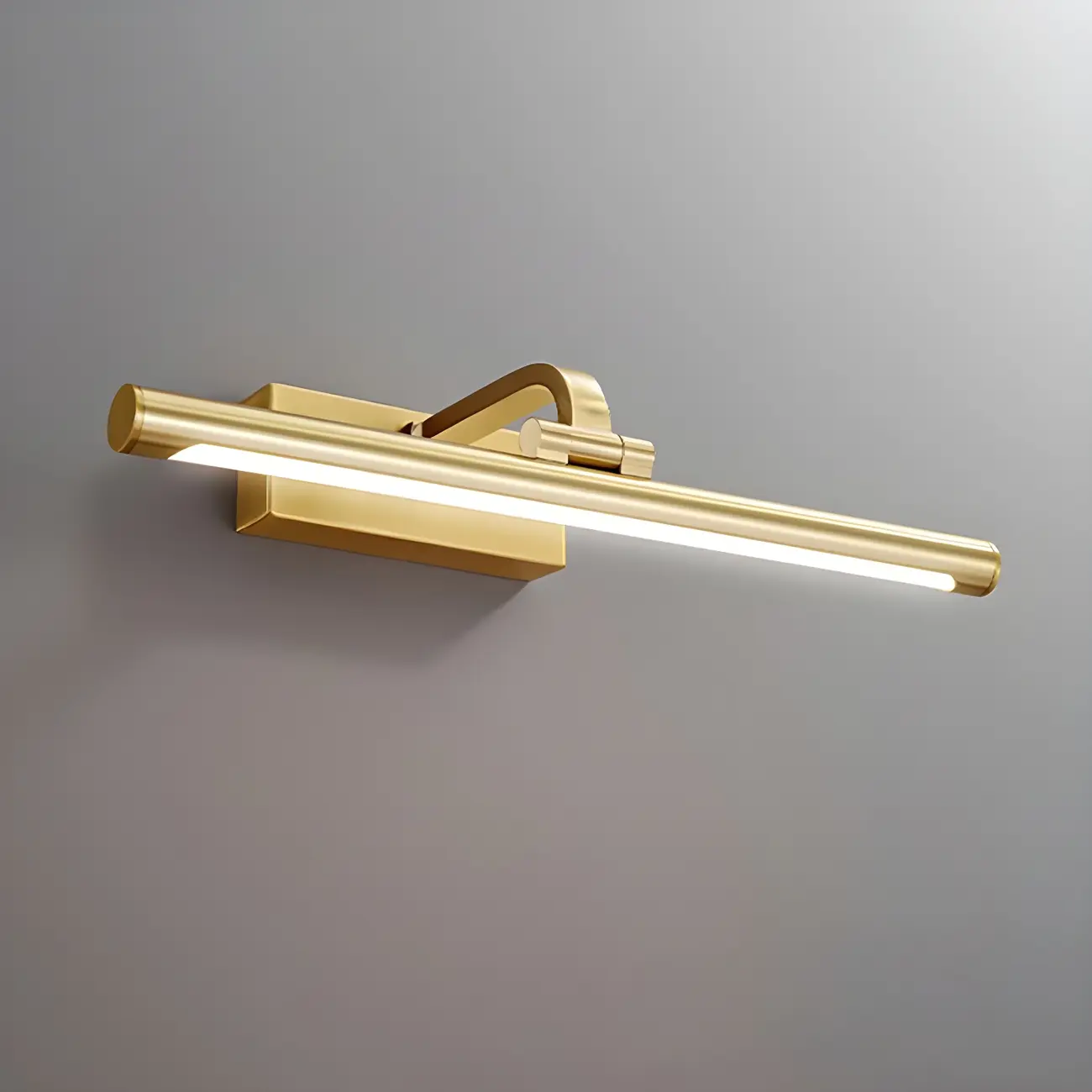 Glam Gold Metal LED Vanity Light with Acrylic Shade for Bathroom