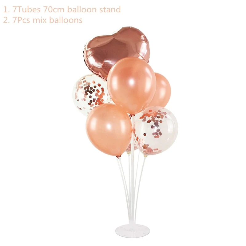 HULIANFU Rose Gold Wedding Birthday Party Balloons Happy Birthday Letter Foil Balloon Baby Shower Anniversary Event Party Decor Supplies - Deanwangkt