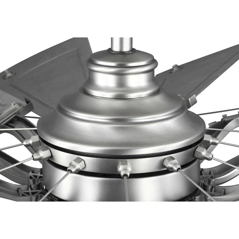 Springer II Collection 60-in Twelve-Blade Antique Nickel Modern Farmhouse Windmill Ceiling Fan - 60 in x 60 in x 16.26 in