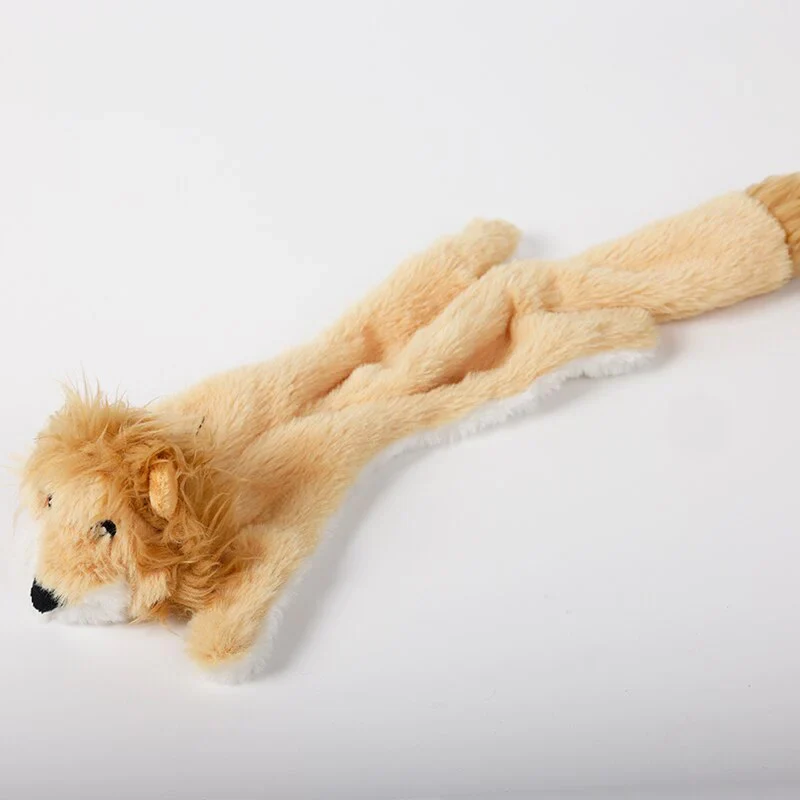 HULIANFU New Cute Plush Toys Squeak Pet Wolf Rabbit Animal Plush Toy Dog Chew Squeaky Whistling Involved Squirrel Dog Toys - Deanwangkt