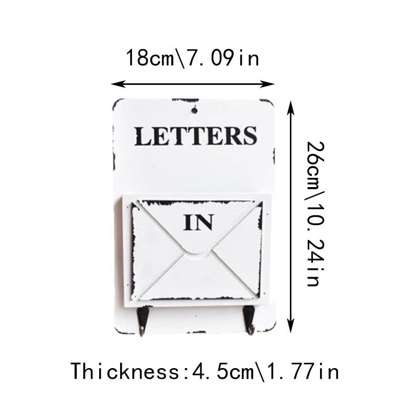 HULIANFU Vintage Wall Mount Mailbox Outdoor Mail Postal Letter Newspaper Organizer DIY Balcony Garden Mini Flower Pot Decor 18x4.5x26cm - Deanwangkt