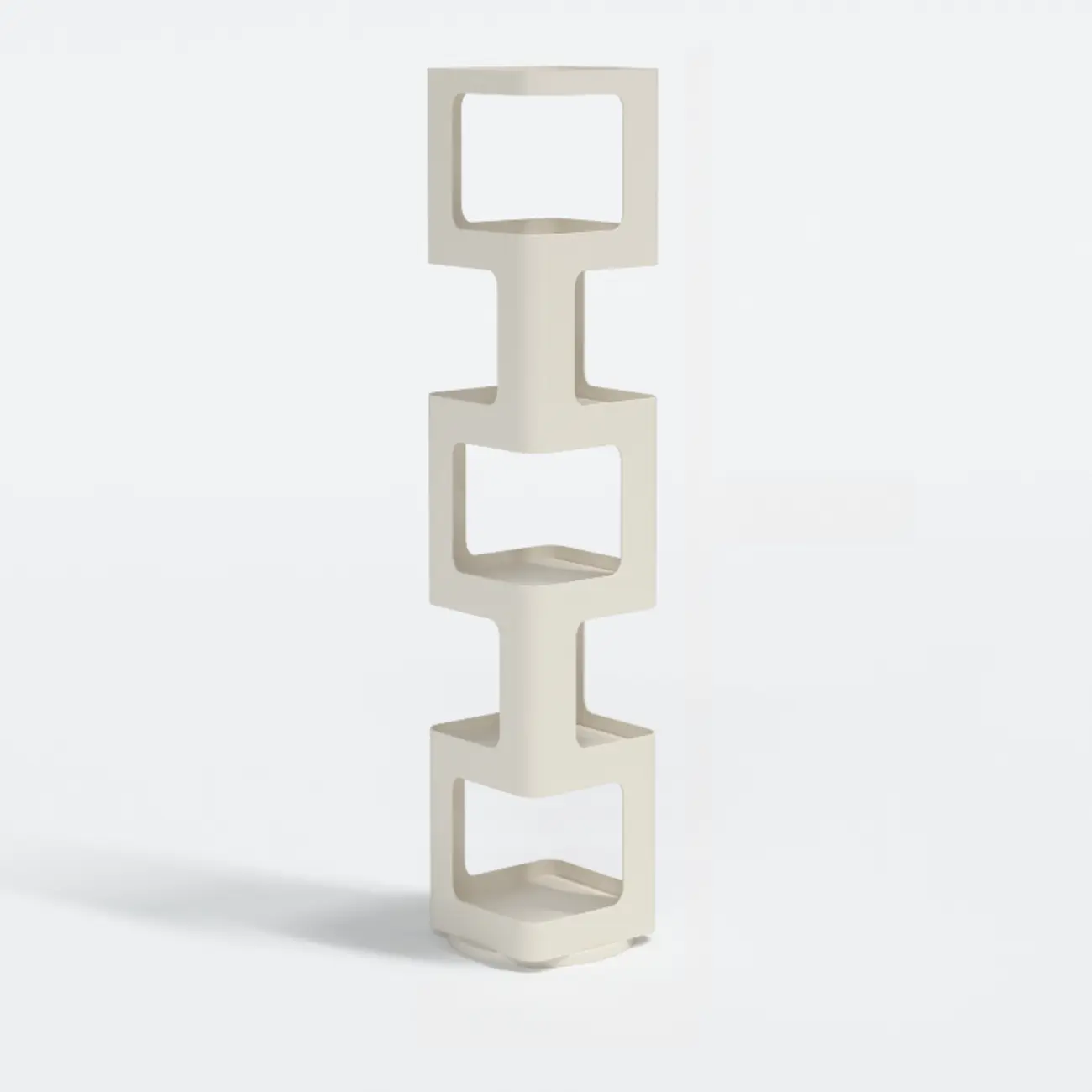 Chic Rotatable 4-Tier Vertical Metal Open Back Bookcase