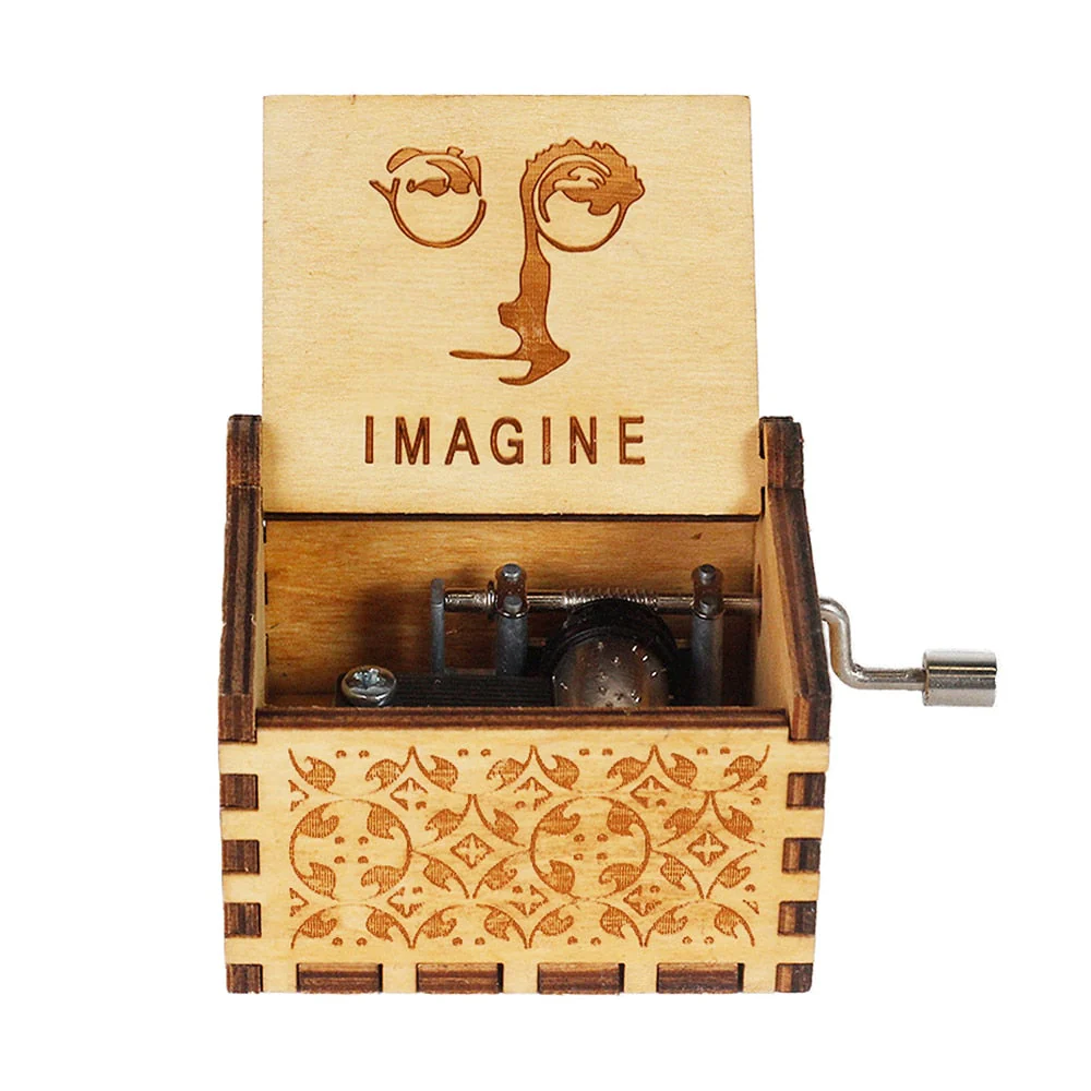 HULIANFU  Wooden Hand Crank Music Box Magic School Game Jurassic Park Godfather Children  Holiday Gift Christmas New Year Gift - Deanwangkt
