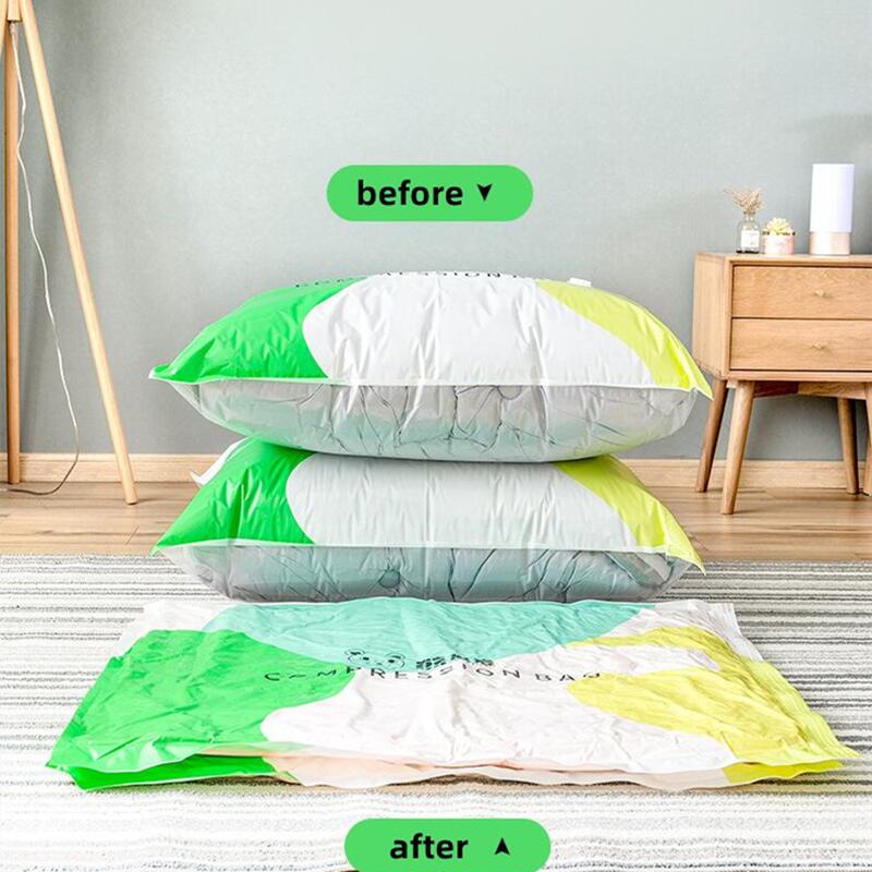 HULIANFU Reusable Vacuum Bag and Pump Cover for Clothes Storing Large Plastic Compression Empty Bag Travel Accessories Storage Container - Deanwangkt