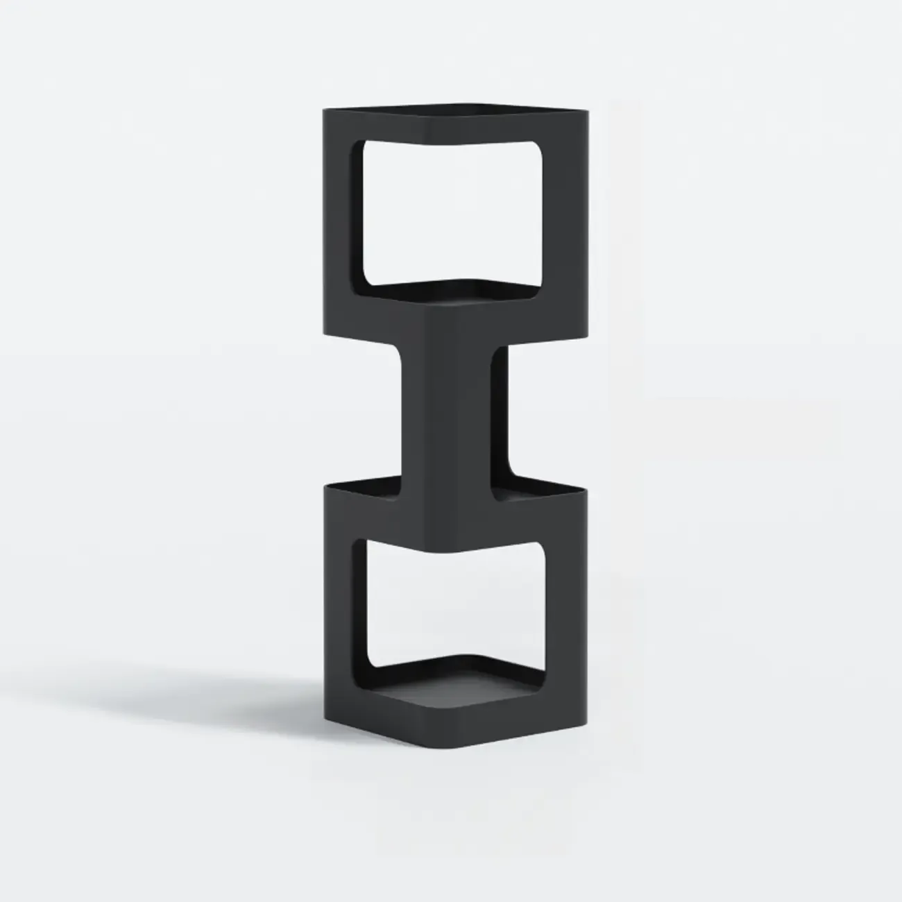 Chic Rotatable 4-Tier Vertical Metal Open Back Bookcase