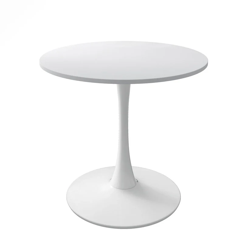 32Modern Round Metal Base Dining Table with MDF Table Top
