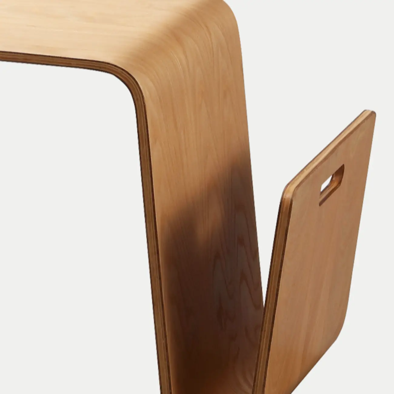 Unique Natural Wooden Side Table with Magazine Rack