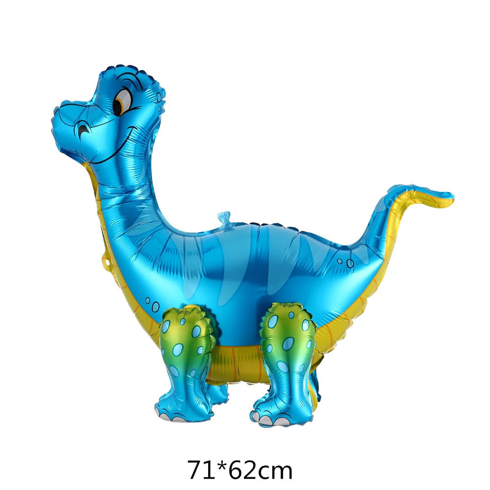 HULIANFU Large 4D Walking Dinosaur Foil Balloons Jungle Animal Boys Birthday Party Decors Jurassic  Standind Dragon Kids Toys Air Globos - Deanwangkt
