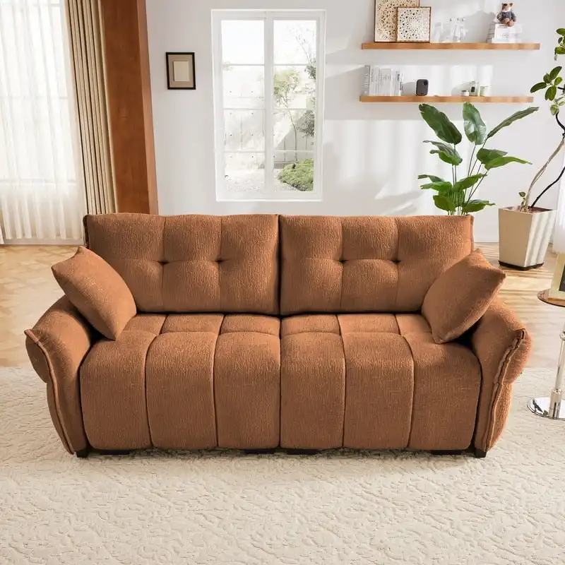78.7 Chenille Two Seater Upholstered Sofa