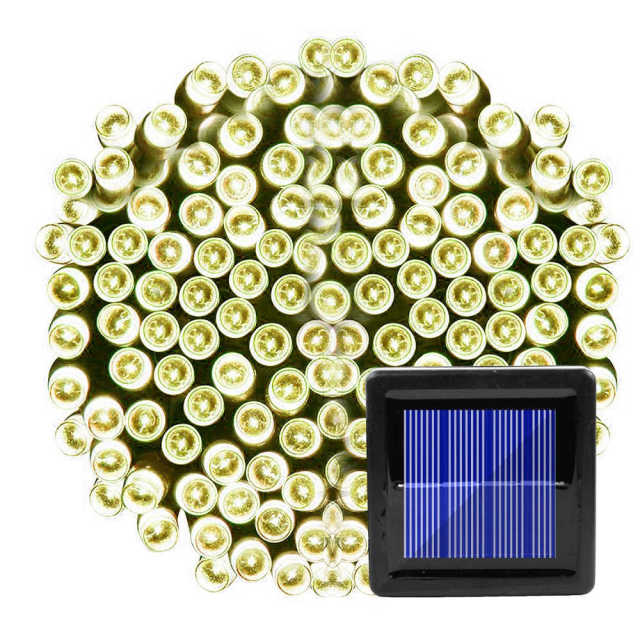 HULIANFU Solar String Fairy Light 200/100 LED Waterproof Outdoor Garland Solar Power Street Lamp Festoon Christmas Party For Garden Decor - Deanwangkt