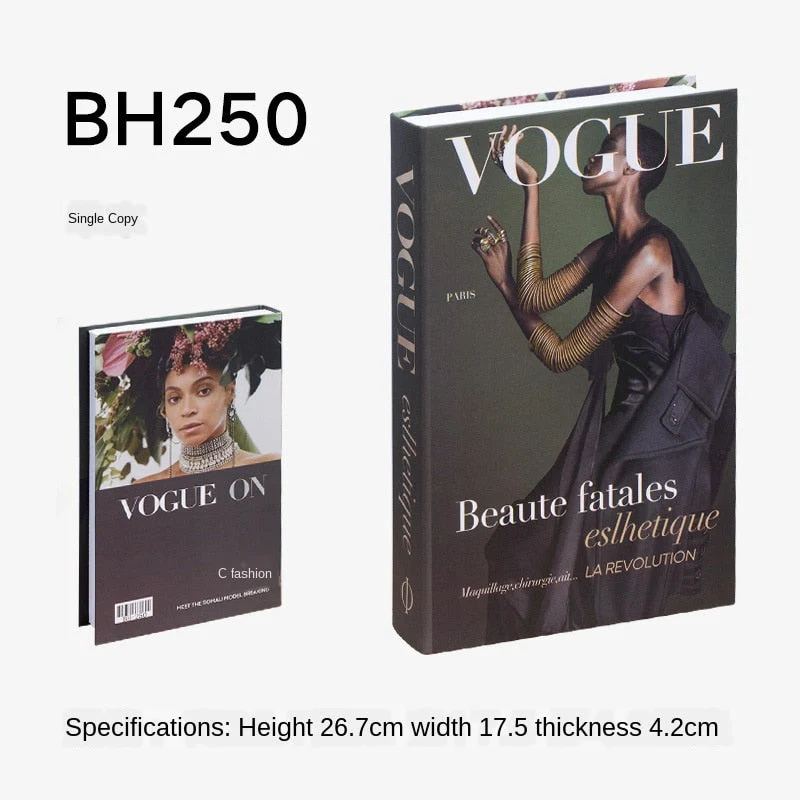 HULIANFU Ins Fashion Fake Books for Decoration Home Decor Coffee Table Book Simulation Prop Book Model Hotel Room Unopenable Box Book - Deanwangkt