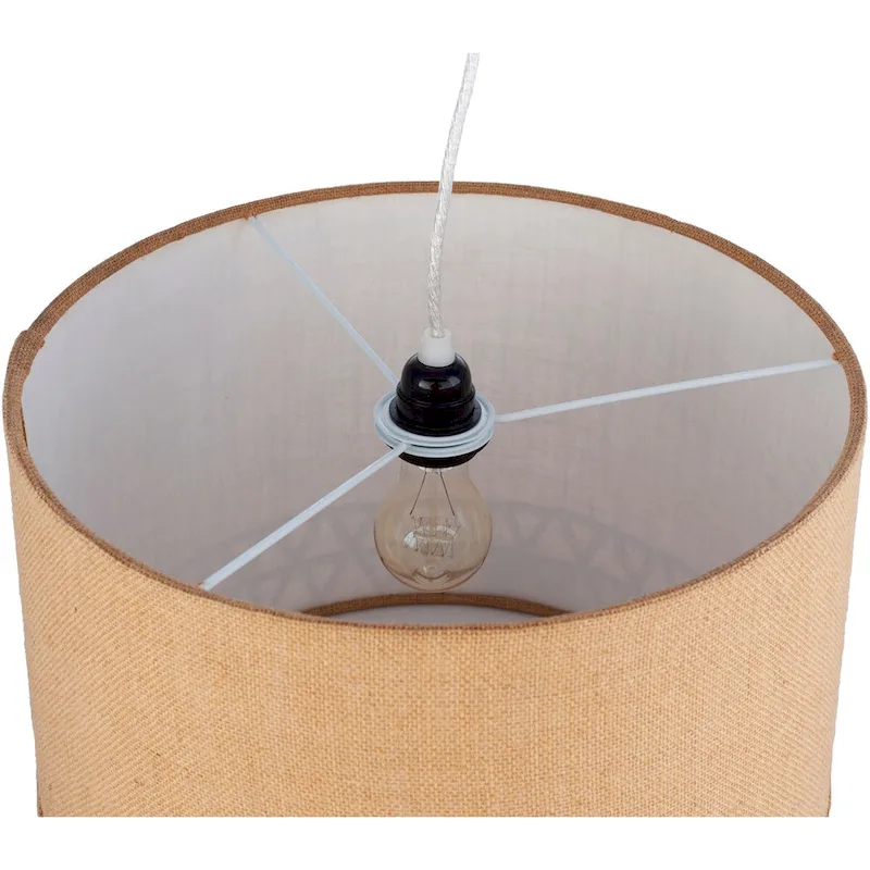 Artistic Weavers Calen Geometric Jute Drum Pendant - 12 H x 16 W x 16 D