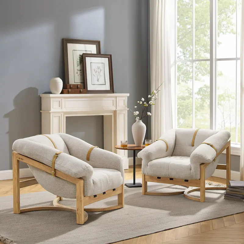 Art Leon Genuine Leather Lounge Chair