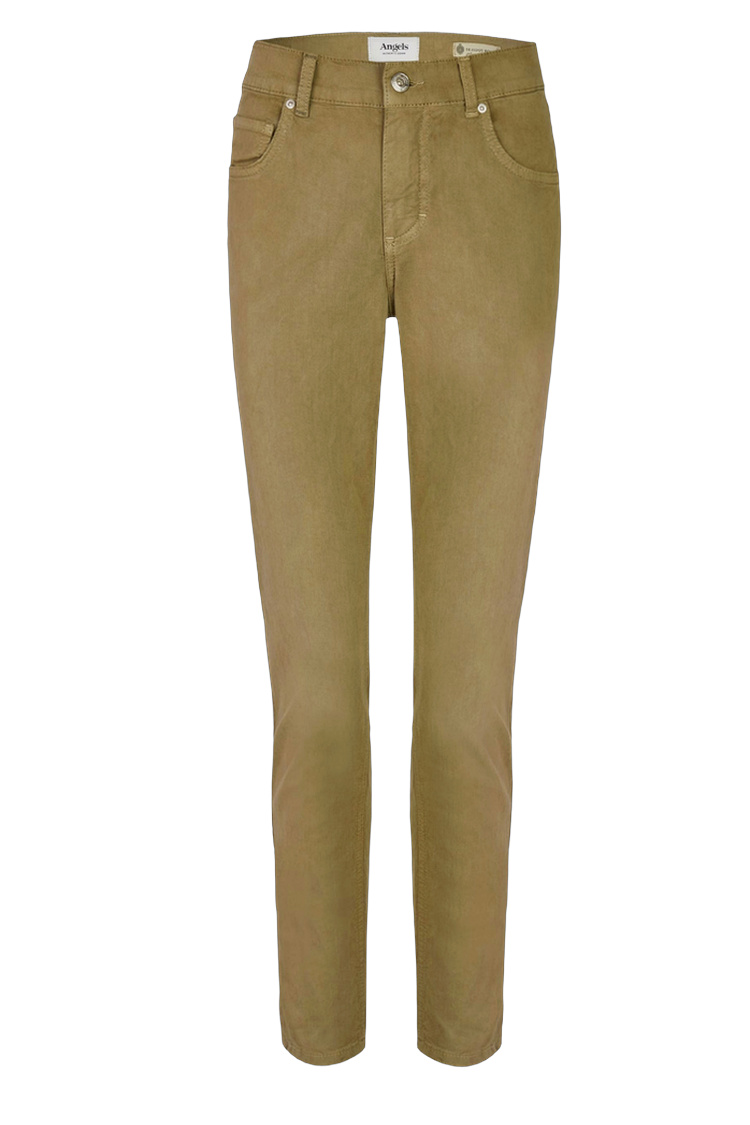 Slim Fit Damenhose von Angels in figurbetonter Passform aus dunklem Stretch-Denim