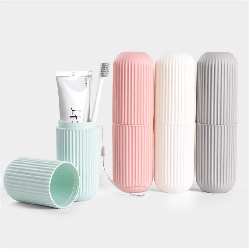 HULIANFU Travel Accessories Toothbrush Tube Cover Case Cap Fashion Plastic Suitcase Holder Baggage Boarding Portable Bathroom Accessories - Deanwangkt