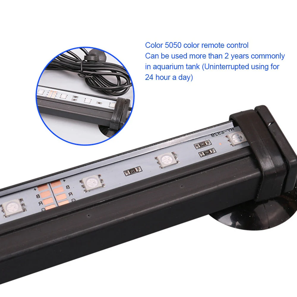 HULIANFU LED Air Bubble Light Aquarium Lamp Underwater Submersible Fish Tank Light Color Changing  Making Oxygen for Fish Tank - Deanwangkt