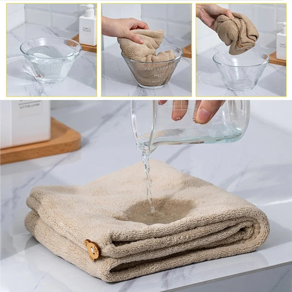 HULIANFU Rapid Drying Hair Towel Microfiber Soft Skin Friendly Warp Hat Quickly Hair Drying Cap Bath Tool Shower Towel Women Lady Toallas - Deanwangkt