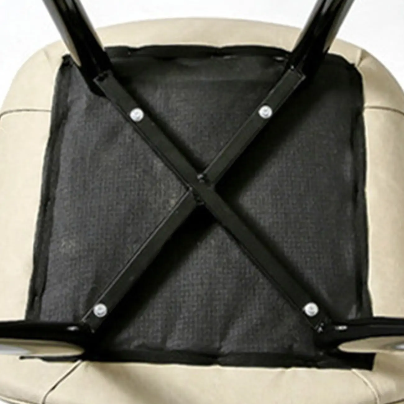 Simple Upholstered Leather Dining Chair Solid Back Metal Legs