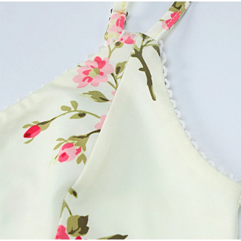 Hulianfu Fashion Flower Print Spaghetti Strap Dress Women Elegant V Neck Backless Midi Dresses 2026  Summer New Sweet Ladies Vestidos - Deanwangkt