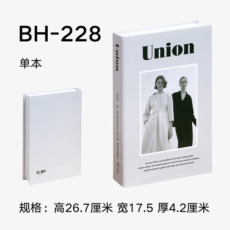 HULIANFU Ins Fashion Fake Books for Decoration Home Decor Coffee Table Book Simulation Prop Book Model Hotel Room Unopenable Box Book - Deanwangkt
