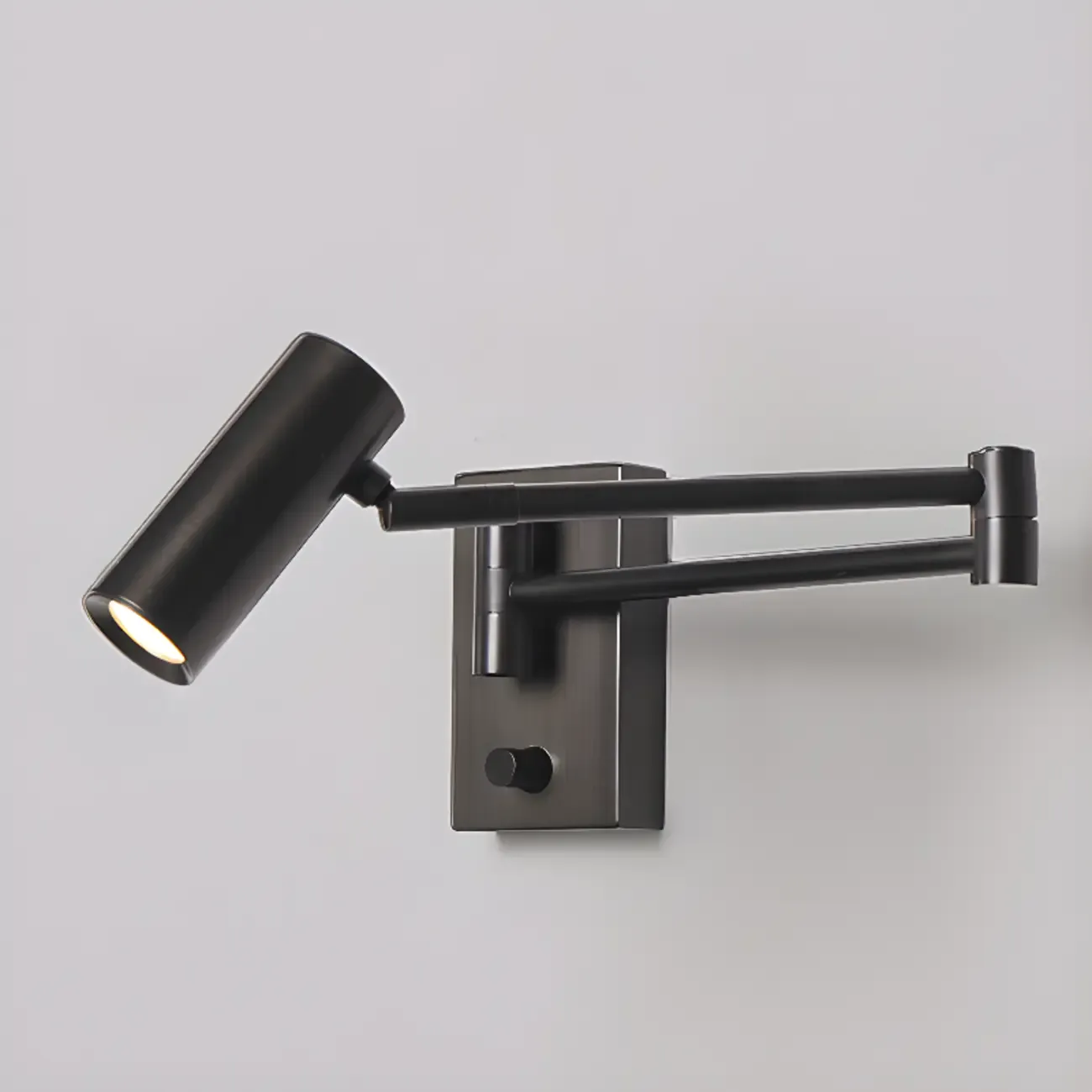 Sleek Adjustable Metal LED Wall Sconce with Acrylic Shade