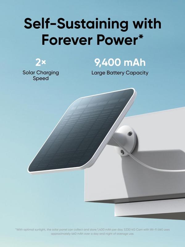 Security 4G LTE Cam S330, 4K Cellular Solar Security Cameras Wireless Outdoor, Pan and Tilt, 4G and Wi-Fi Duo-Mode, AI Tracking, with SIM Card and 32GB SD Card Colorful Automatic｜Spingtok