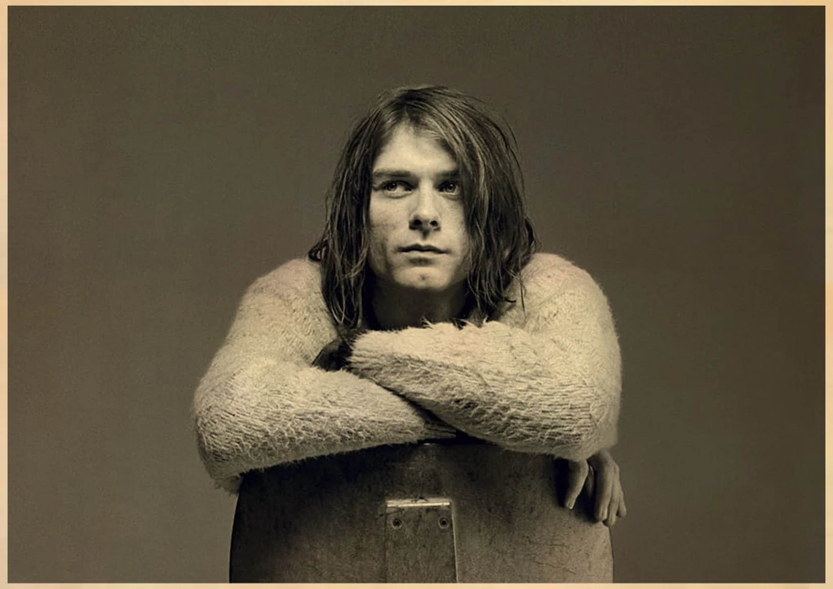 HULIANFU Singer Kurt Cobain Posters Rock and Roll Music Retro Kraft Paper Sticker DIY Vintage Room Bar Cafe Decor Gift Art Wall Paintings - Deanwangkt