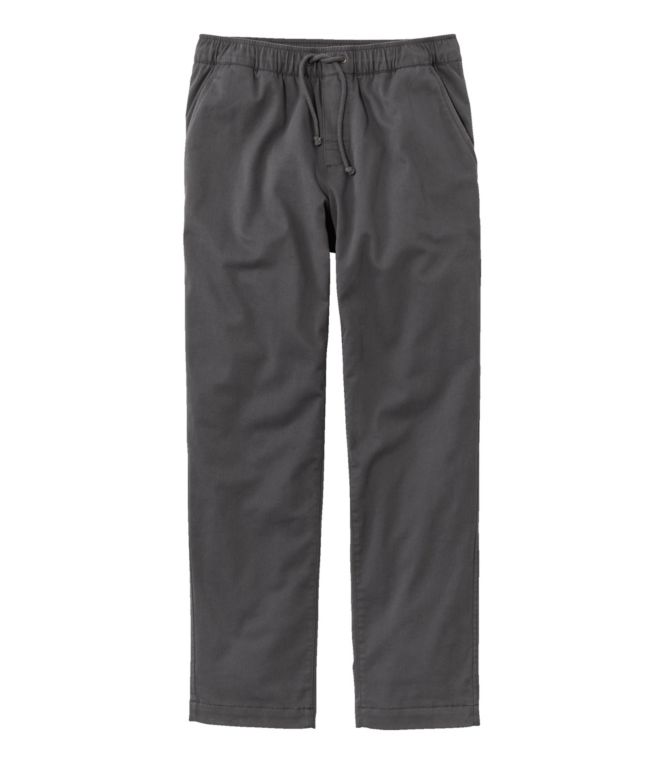 Men's Comfort Stretch Dock Pants, Standard Fit, Straight Leg, Flannel-Lined