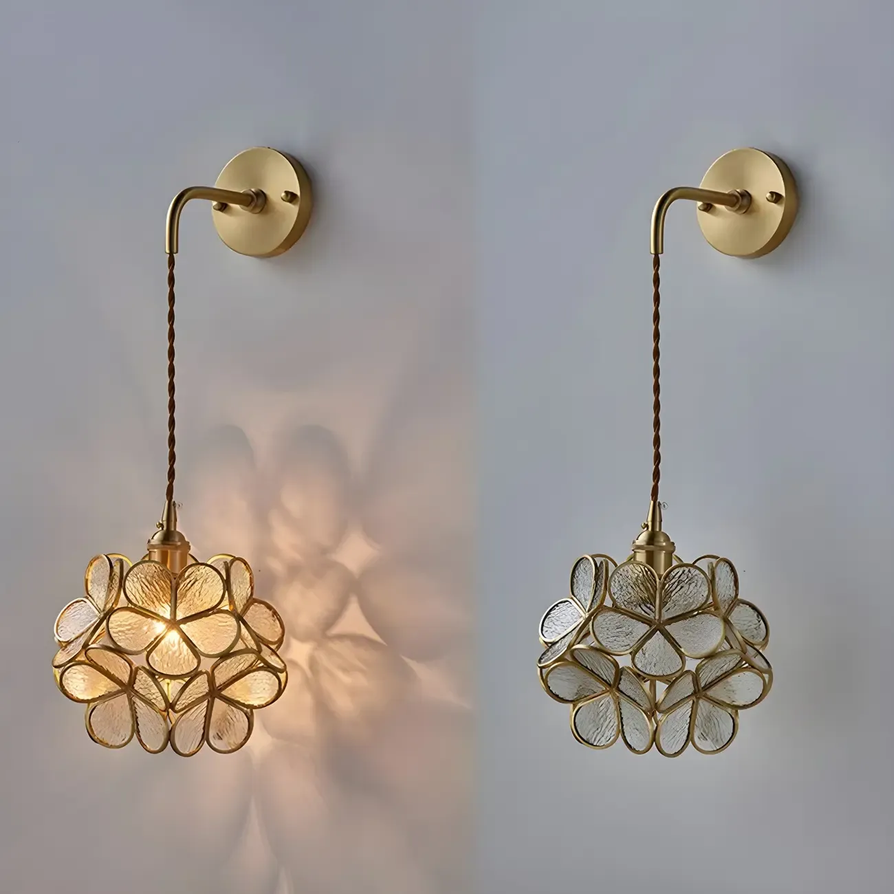 Modern Flower Prismatic Glass Arc Vanity Light