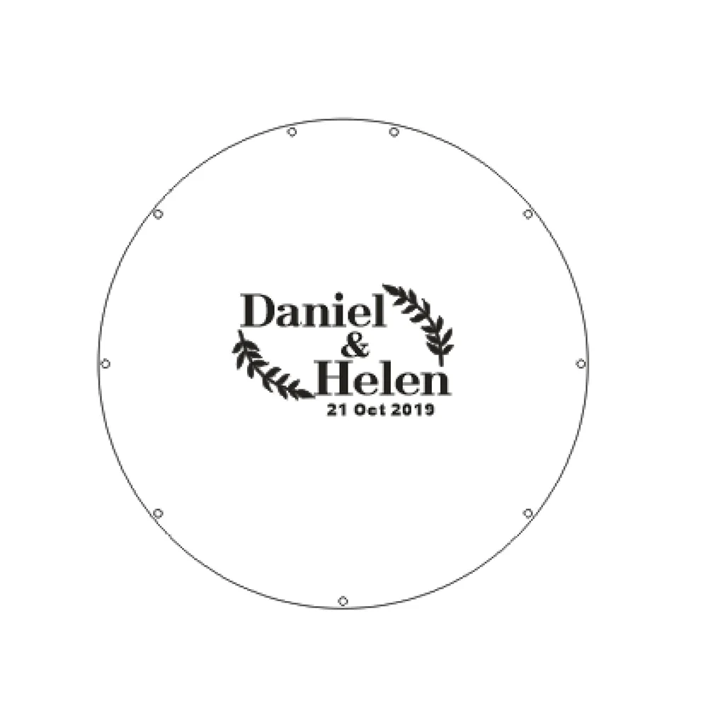 HULIANFU Personalized Acrylic round wedding guest book alternative,Acrylic drop top,Circle wood wedding guest book,wedding name sign, - Deanwangkt