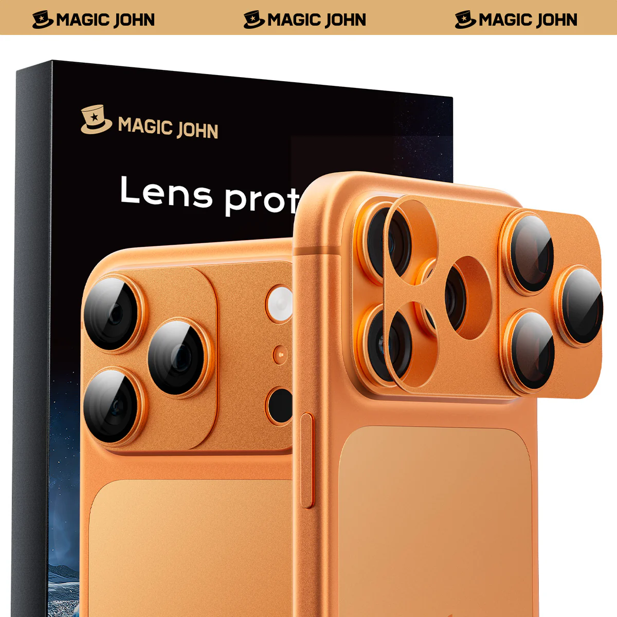 MAGIC JOHN Magnetic Lens Protector for iPhone 17 Pro /Pro Max