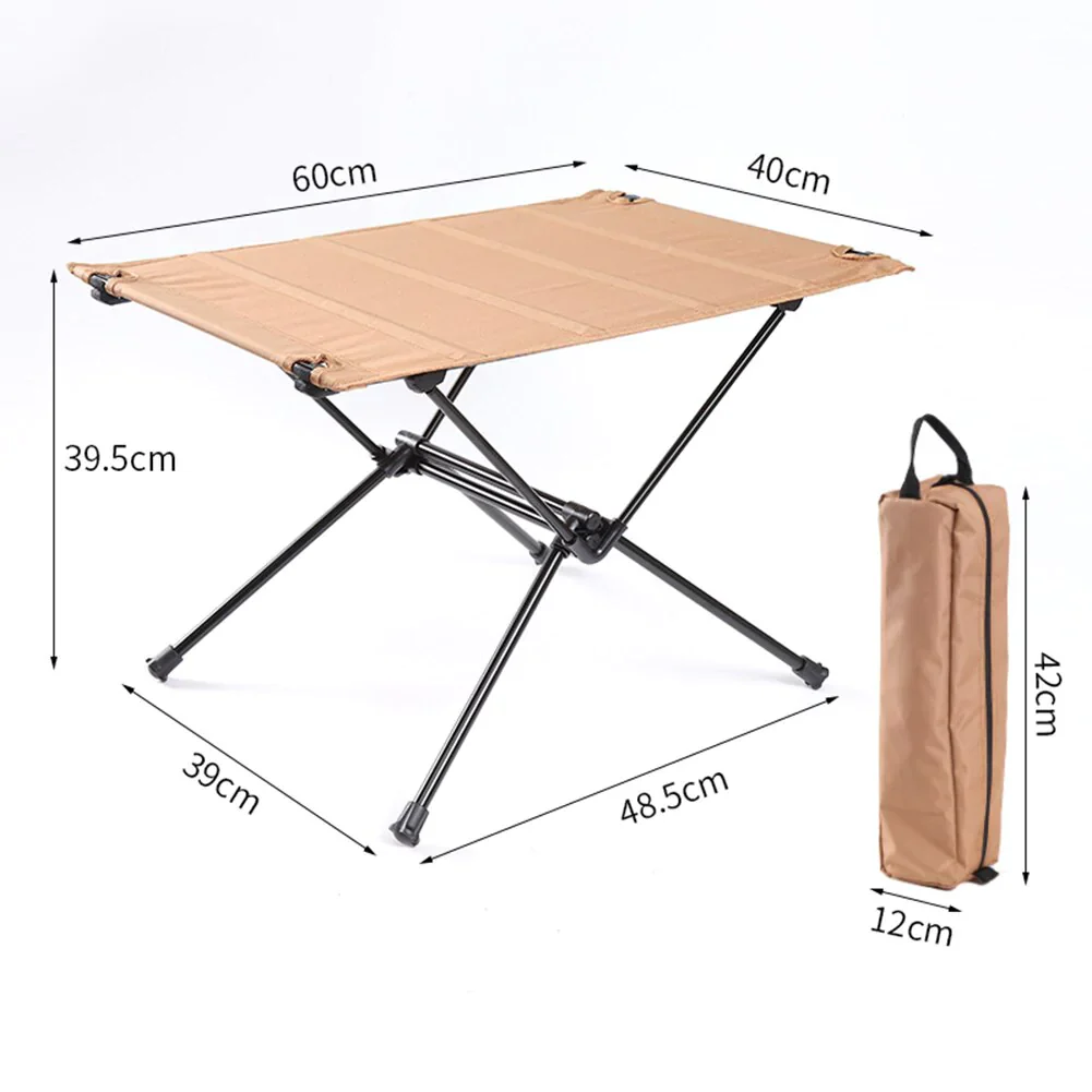 HULIANFU Outdoor Folding Table with Net Pocket Portable Foldable Aluminum Alloy Desk for Picnic Camping Garden Barbecue Desk Table - Deanwangkt