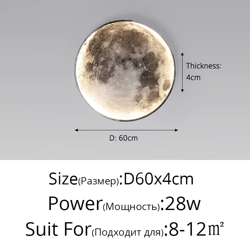 HULIANFU Modern LED Wall Lamp Moon Indoor Lighting For Bedroom Living Hall Room HOME Decoration Fixture Lights decorate Lusters Lamps - Deanwangkt