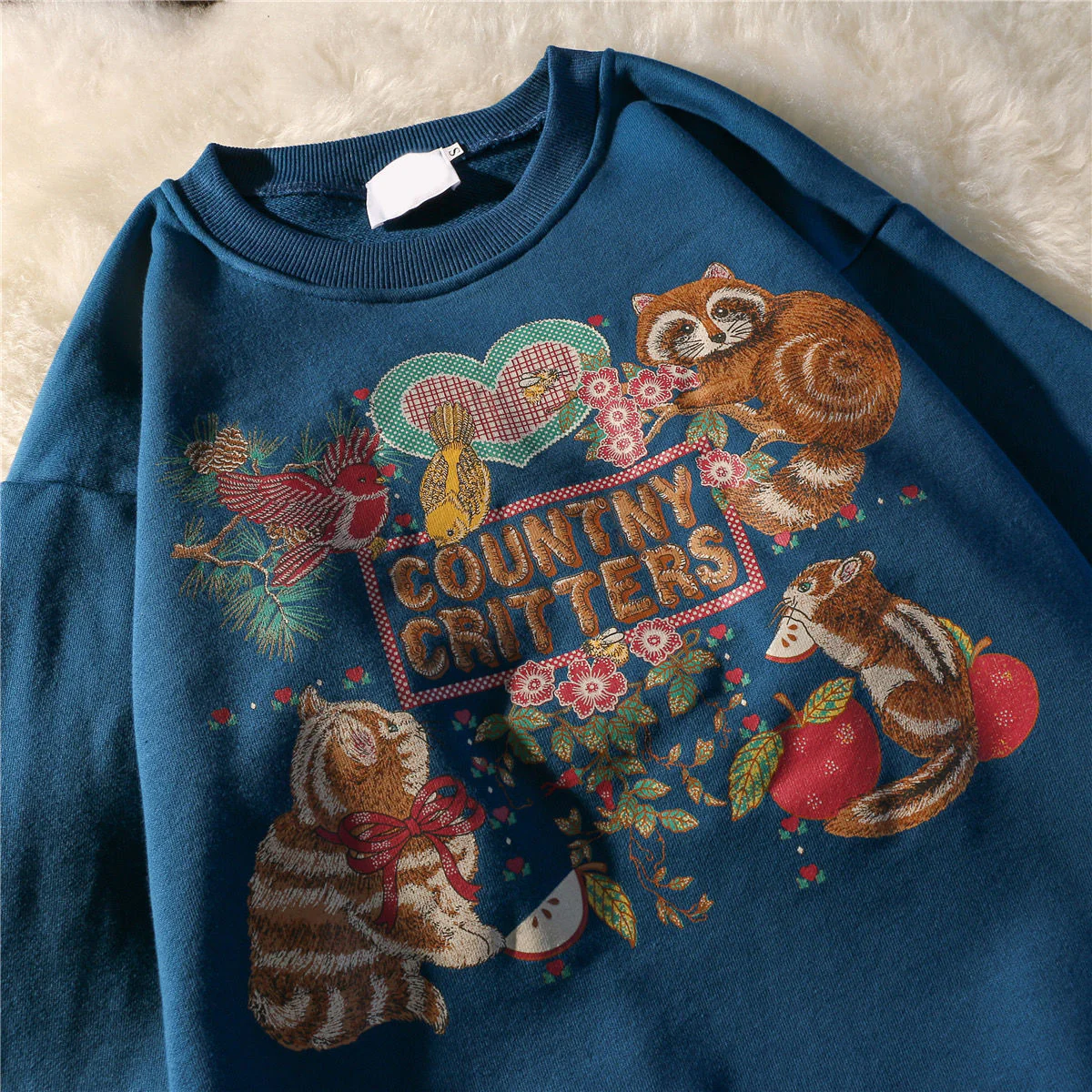 Harajuku Animal Cat Fun Print Sweatshirts Hoddies for Teens Girls Fashion Clothes Autumn New Streetwear Womens Winter Tops - Deanwangkt