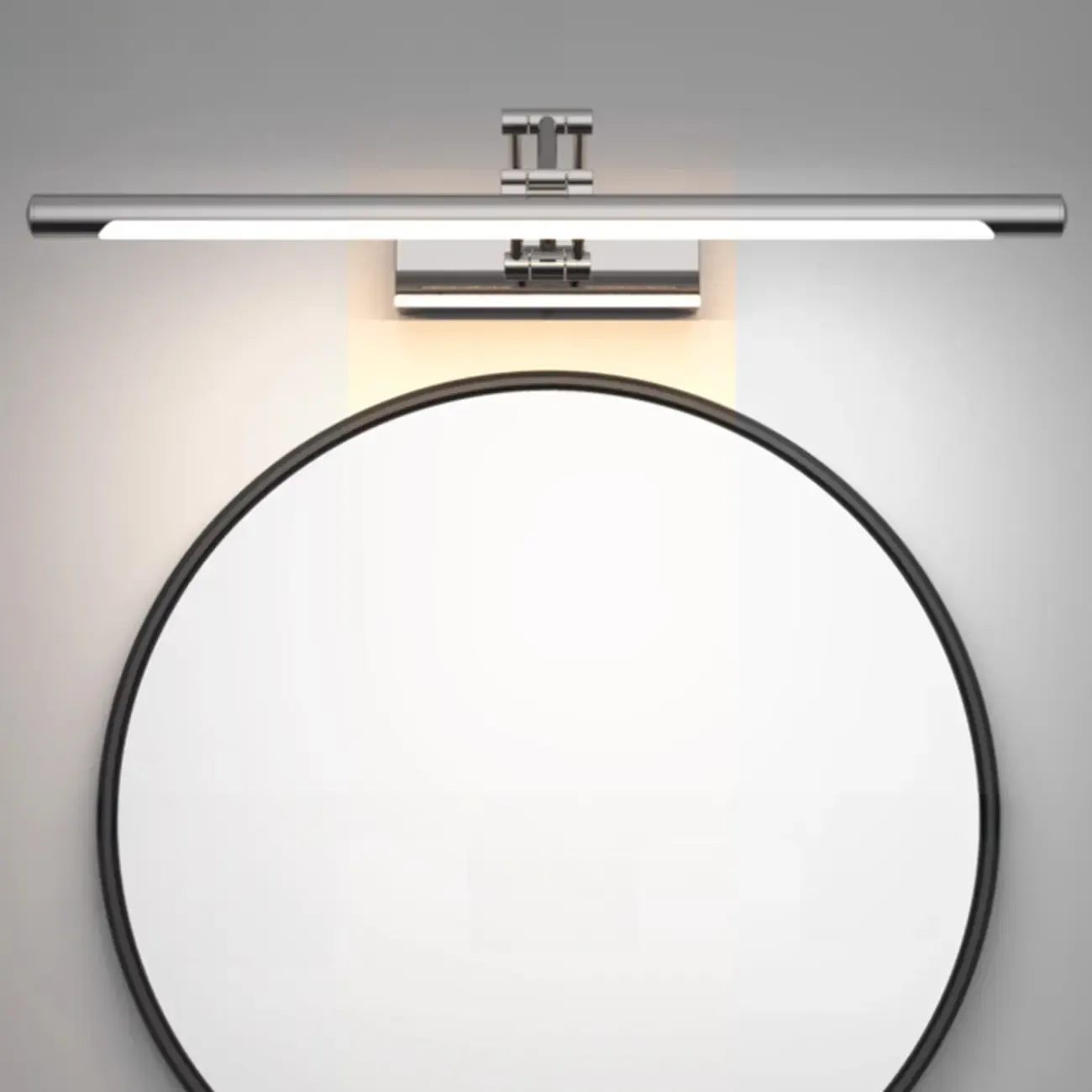 Modern Silver Stretchable Bathroom Vanity Light White Light LED