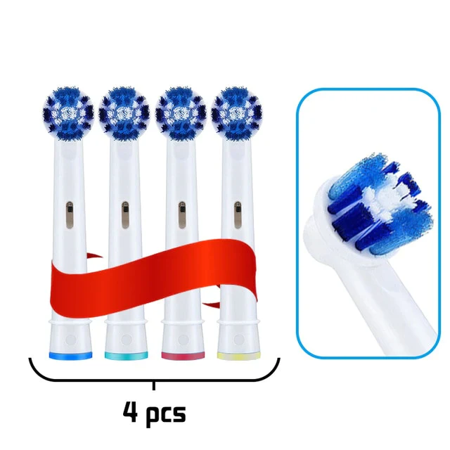 HULIANFU Oral B Electric Toothbrush Heads Replaceable Brush Heads For Oral B Electric Advance Pro Health Triumph 3D Excel Vitality 4pcs - Deanwangkt