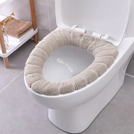HULIANFU NEW Toilet Seat Mat Set Bathroom Universal Warm Soft Washable Closestool Mat Seat Case Winter Warmer Mat Pad Bidet Covers - Deanwangkt
