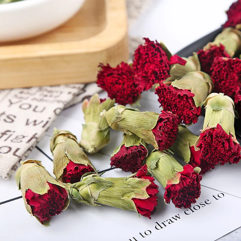 HULIANFU Mini Natural Dried Flowers Organic Carnation Bud Flower Kitchen Decor Wedding Party Decoration DIY Air Refreshing - Deanwangkt