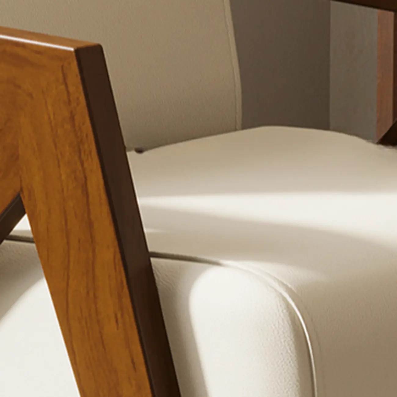 Arm Chair Linen Faux Leather Living Room