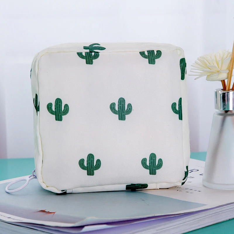 HULIANFU Waterproof Tampon Storage Bag Cute Sanitary Pad Pouches Portable Makeup Lipstick Key Earphone Data Cables Organizer Home Storage - Deanwangkt