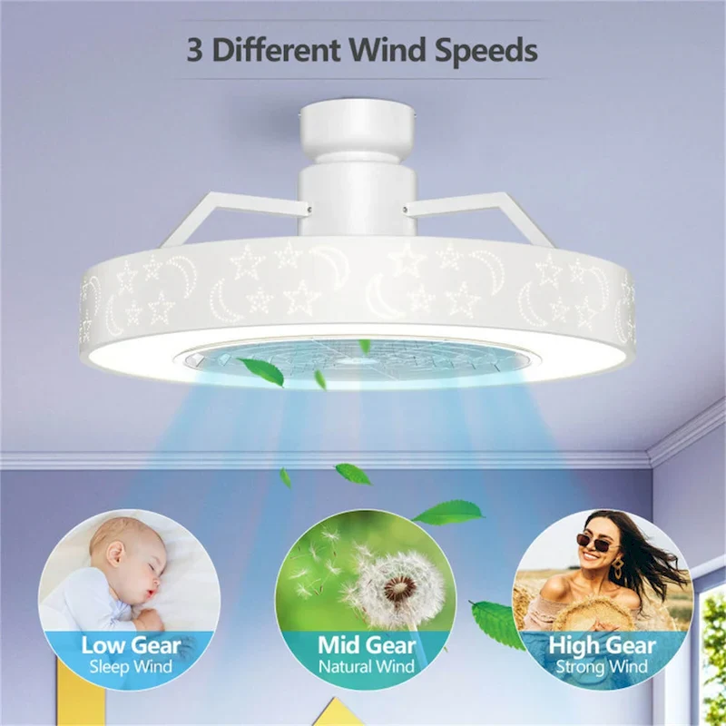 23 Inch LED Light and Remote Control Ceiling Fan