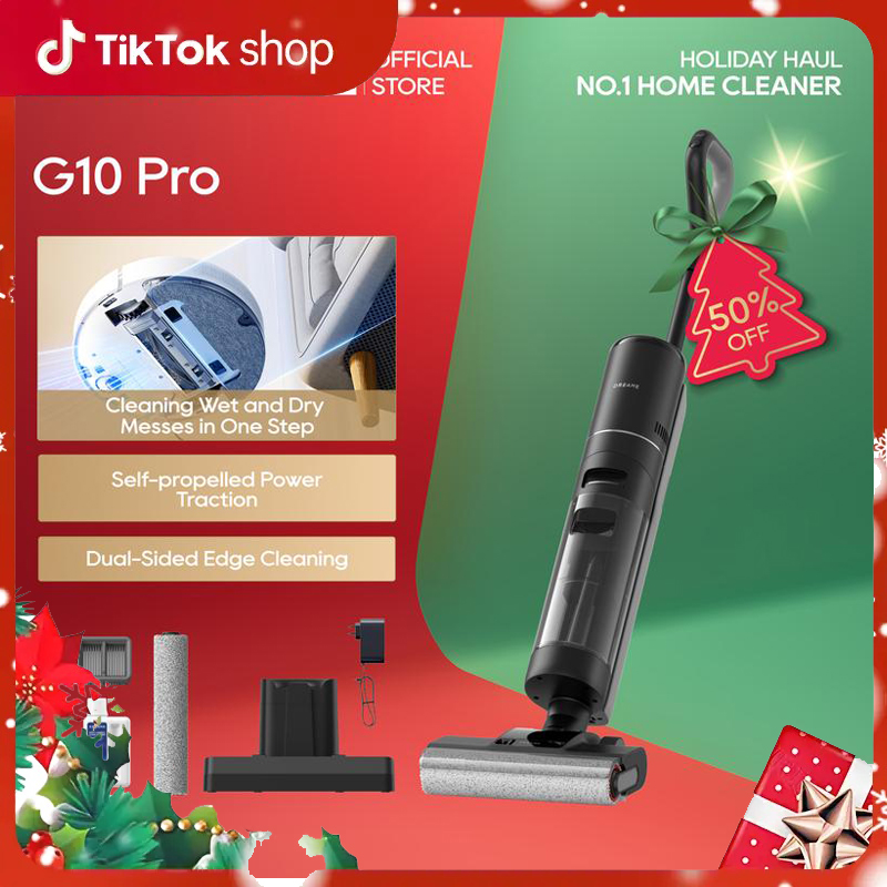 DREAME G10 Wet Dry Vacuum Cleaner, Cordless Vacuum Mop All in One with Auto Self-Cleaning, Up to 30 Mins Runtime, Cordless Floor Cleaner Machine for Hard Floors, Edge Cleaning Wet Dry Vacuum