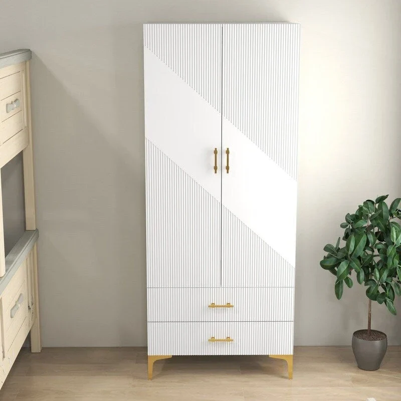 white wardrobe closet with doors and drawers,armoire closet, wardrobe storage closet