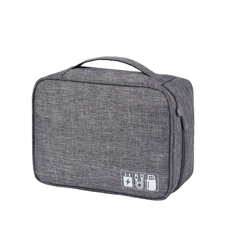 HULIANFU Portable Cable Digital Storage Bags Organizer USB Gadgets Wires Charger Power Battery Zipper Cosmetic Bag Case Accessories Item - Deanwangkt