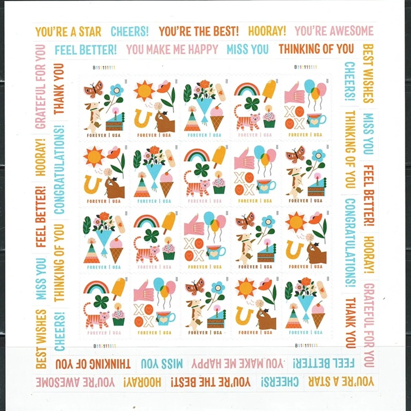 Thinking of You 2023, (Sheet of 20) - TWENTYSTAMPS