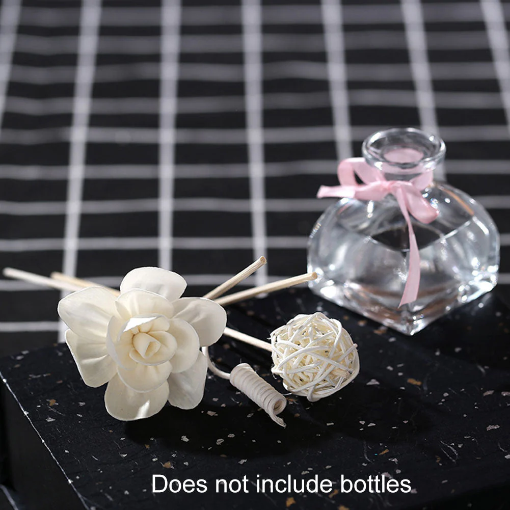 HULIANFU Purifying Air Bathroom Aroma Diffuser DIY Aromatherapy Home Fragrances Spa Office Hotel No Fire Scent Rattan Sticks (no bottle) - Deanwangkt