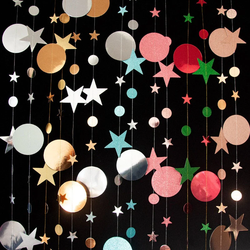HULIANFU Merry Christmas Decorations for Home 4M Twinkle Star Paper Garland New Year  Noel ChristmasTree Ornaments Kerst  Navidad - Deanwangkt